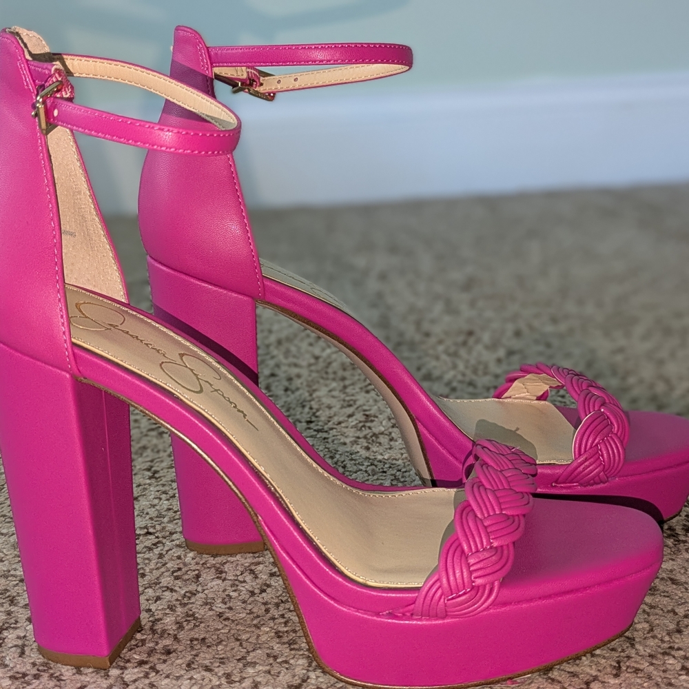 Jessica Simpson Pink Platform Sandals - Picture 2 of 3